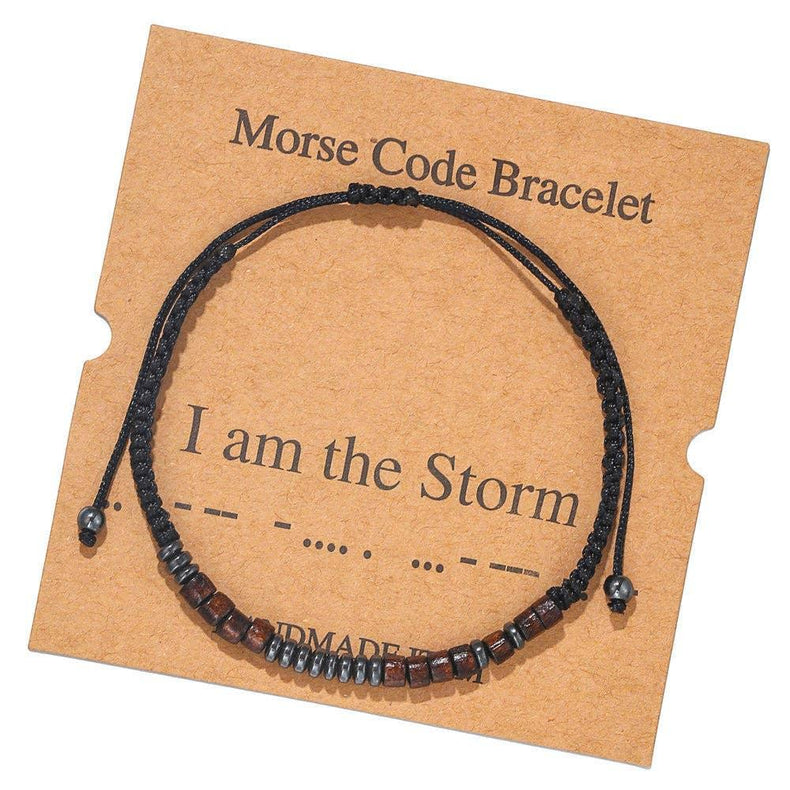 Morse Code Bracelet: I am the Storm