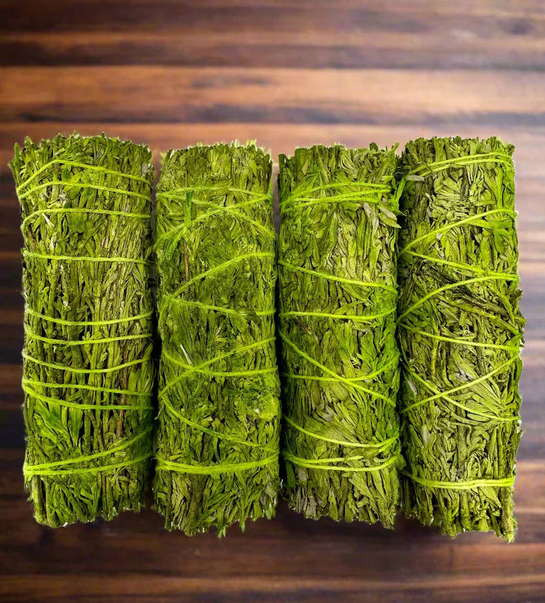 Patchouli Resin Blue Sage Bundle 4"