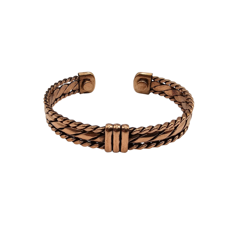Pure Copper Cuff Bracelets: 3-Layer Twisted | 566