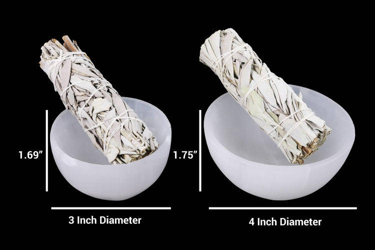 Deep Selenite Smudge Bowl (3 in.)