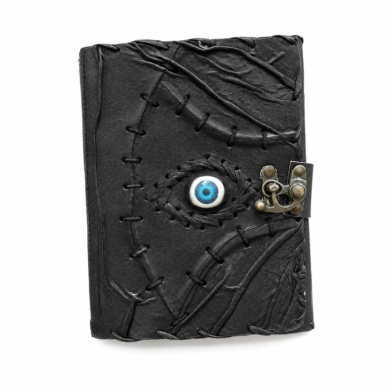 MINI Handmade Leather Journal Black Hocus Pocus 5x3 INCH