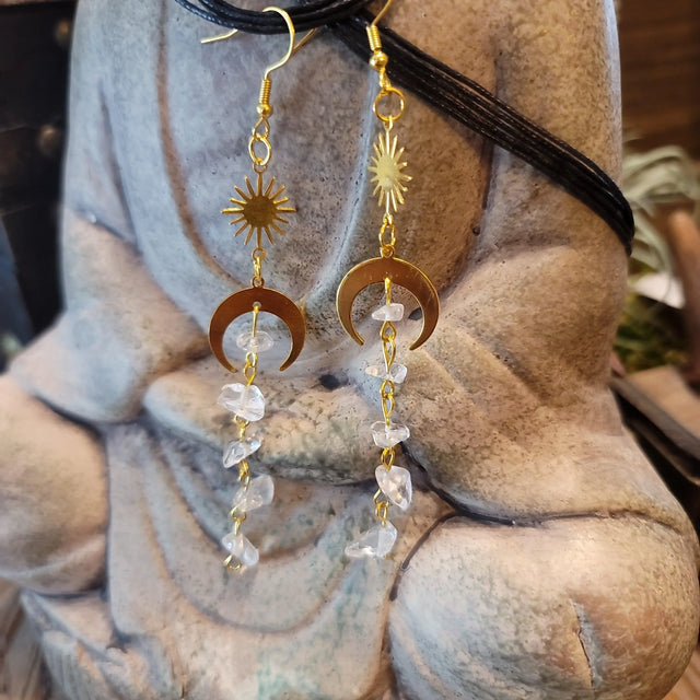Clear Quartz Earrings - Wild Raven