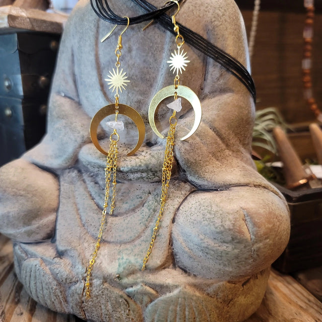 Clear Quartz Earrings - Wild Raven