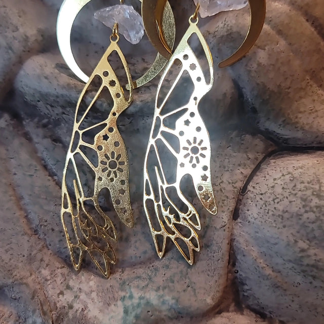 Clear Quartz Earrings - Wild Raven