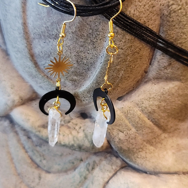 Clear Quartz Earrings - Wild Raven