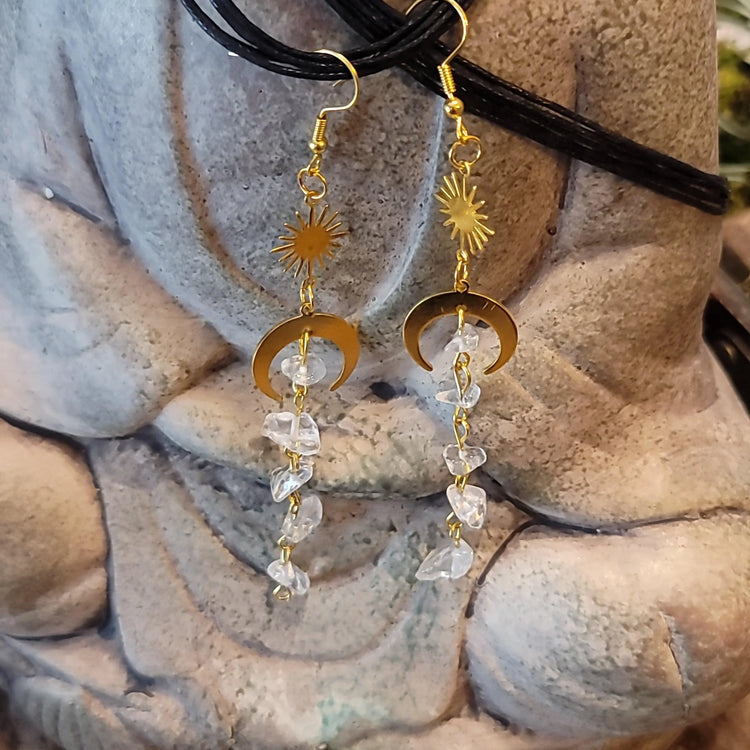 Clear Quartz Earrings - Wild Raven