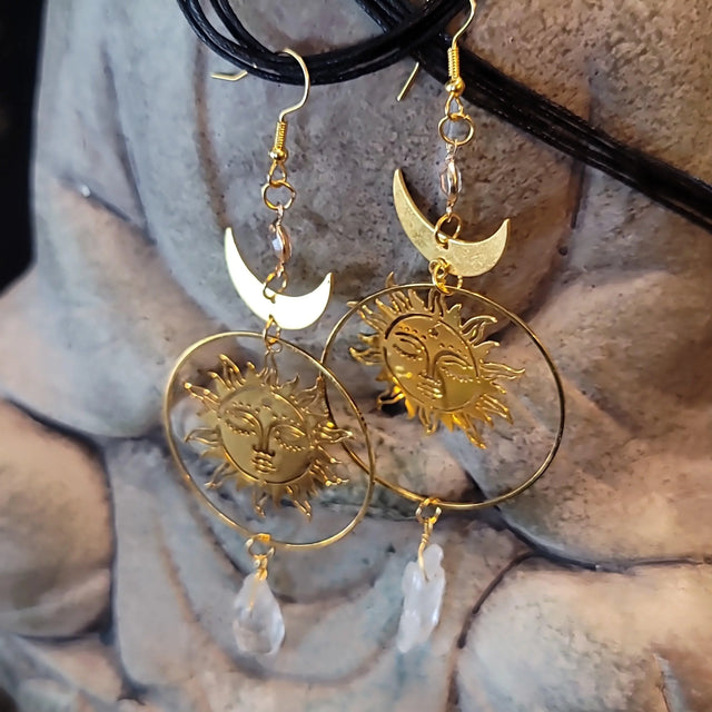 Clear Quartz Earrings - Wild Raven