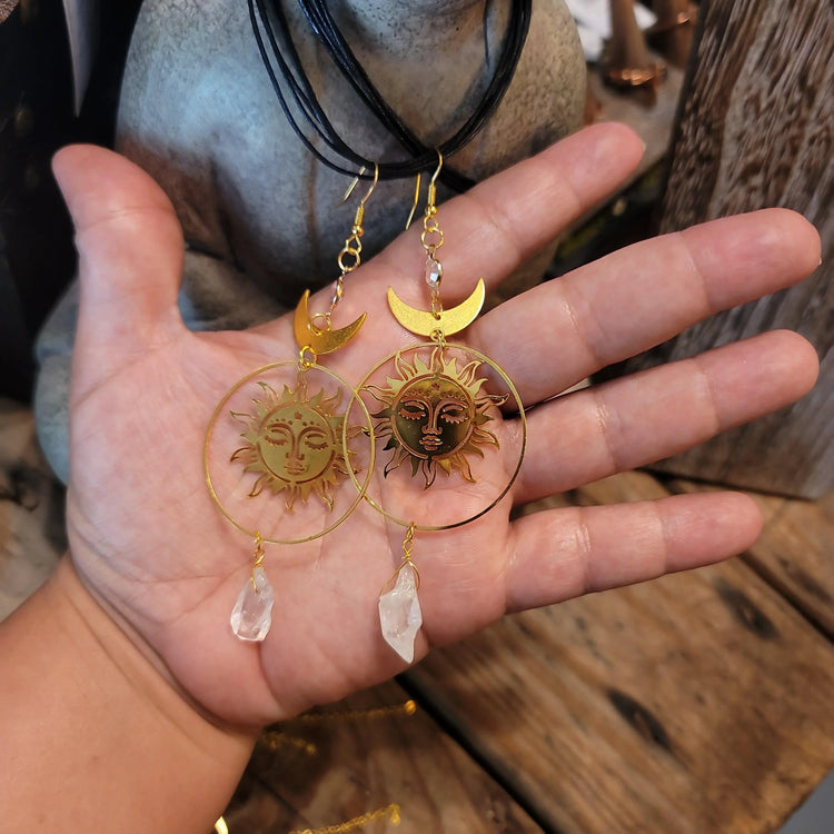 Clear Quartz Earrings - Wild Raven
