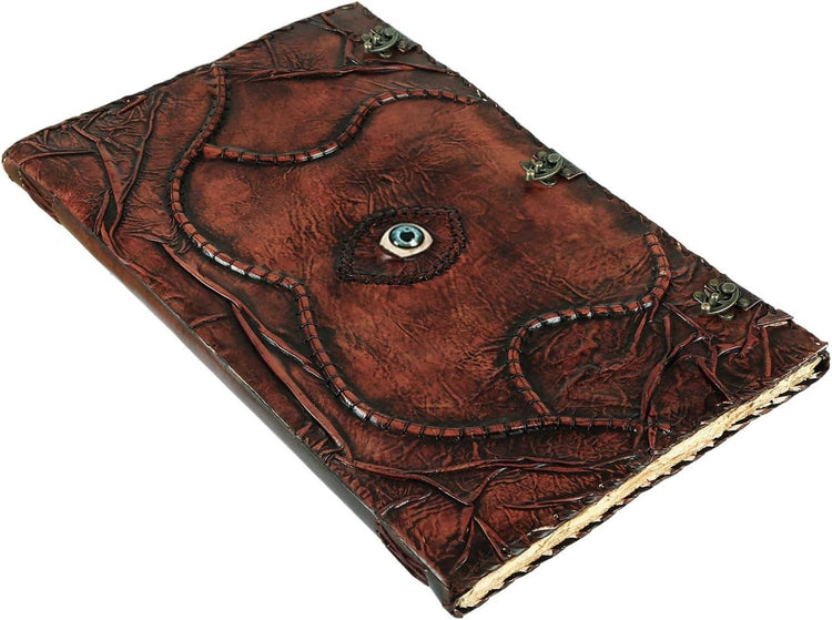 Hocus Pocus Spell Book – Leather Journal with Third Eye: 22 Inches / Unlined