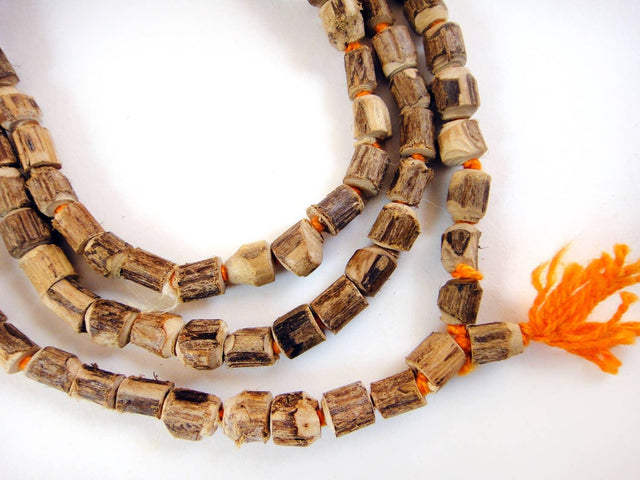 Knotted Tulsi Wood Mala