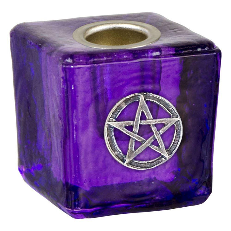 Chime Candle Holder Pentacle Purple