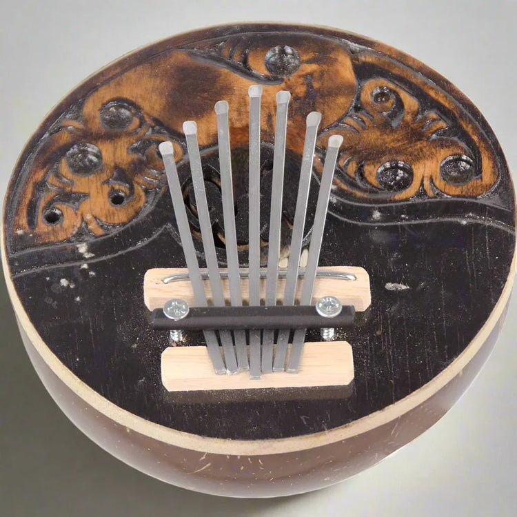 Carved Hand-Carved Karimbu Instrument | Rhythmic Sound Ritual Tool