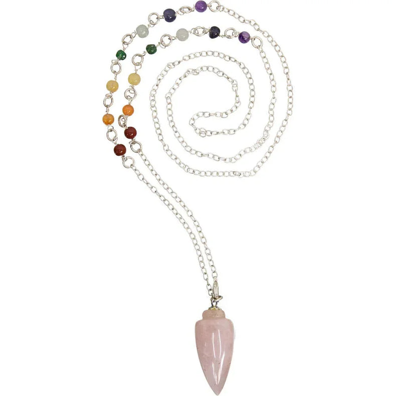 Pendulum Necklace Rose Quartz