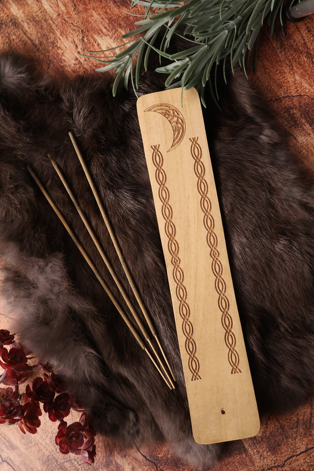 Wood Incense Holder Engraved