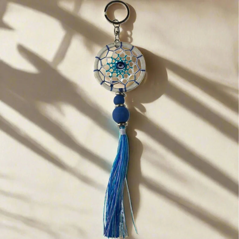 Evil Eye dreamcatcher keychain - Wild Raven