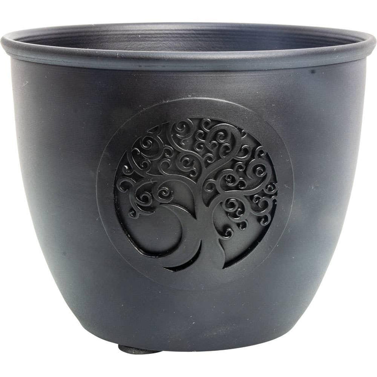 Metal Burn Pot & Pillar Candle Holder - Tree of Life Large