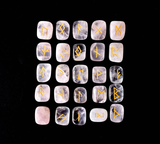 Rune Set - Rose Quartz