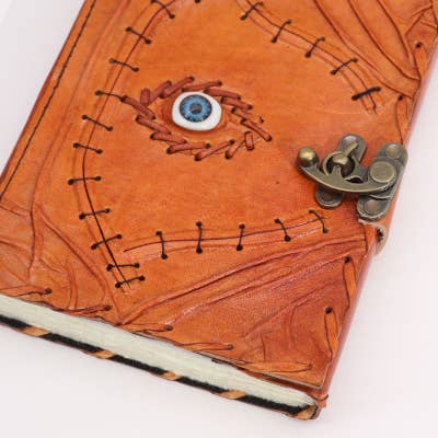 MINI Handmade Leather Journal Tan Brown Hocus Pocus 5x3 INCH