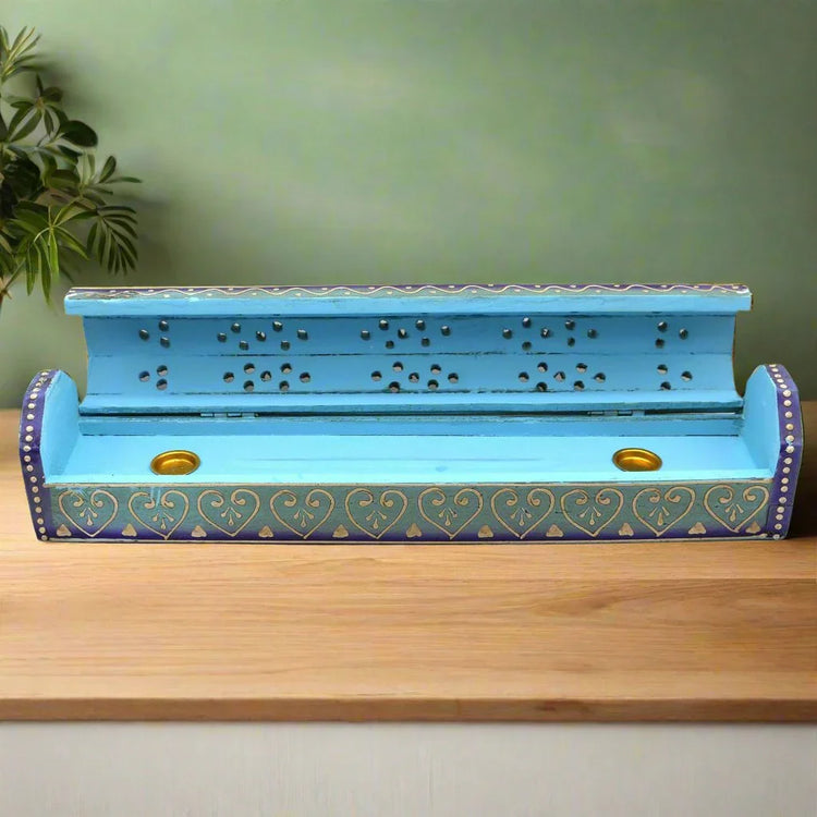Hand Painted Wooden Incense Box