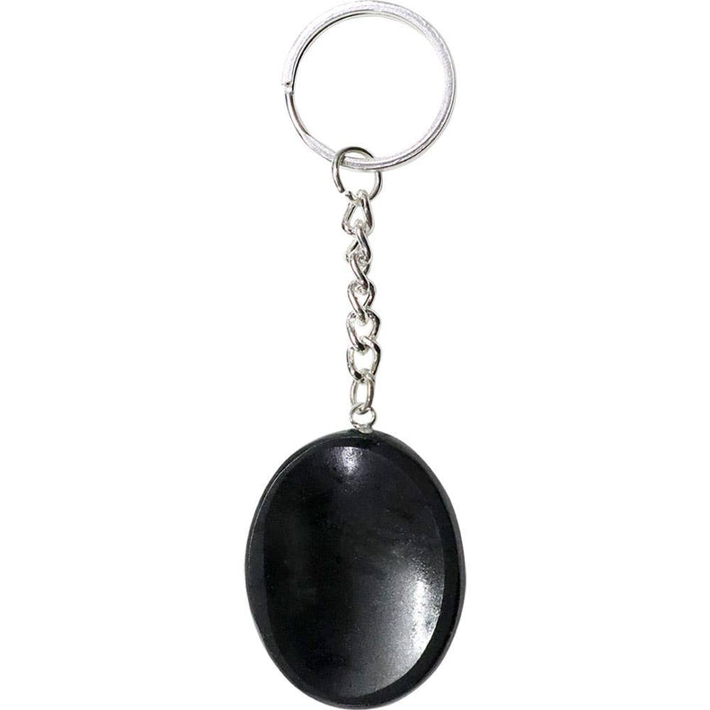 Worry Stone Key Chain - Black Tourmaline