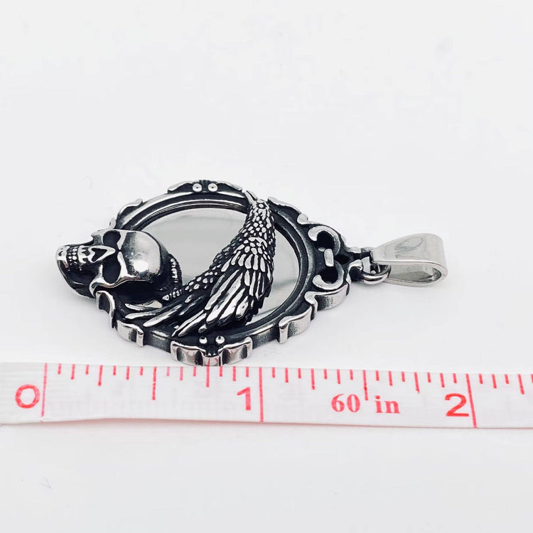 Magic Mirror Crow Pendant