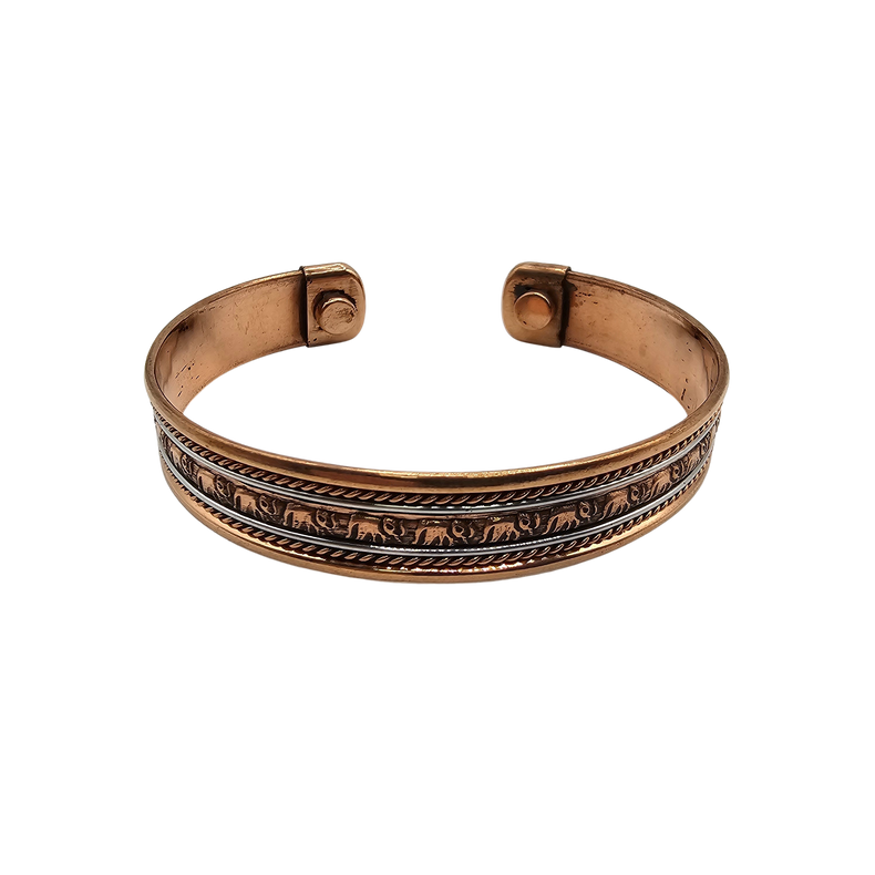 Pure Copper Cuff Bracelets: Elephant | 898A