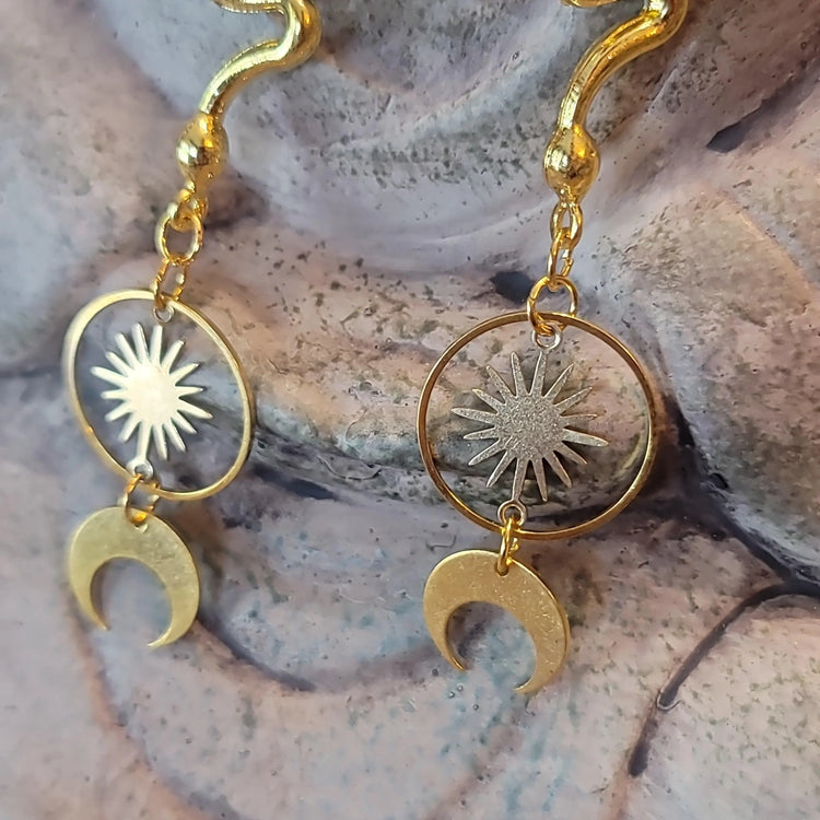 Golden Snake Earrings - Wild Raven