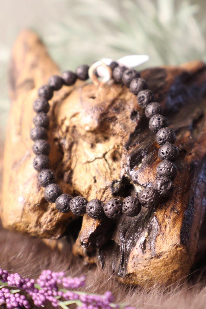Lava Stone Bracelet 6MM | Earth Element & Diffuser Jewelry