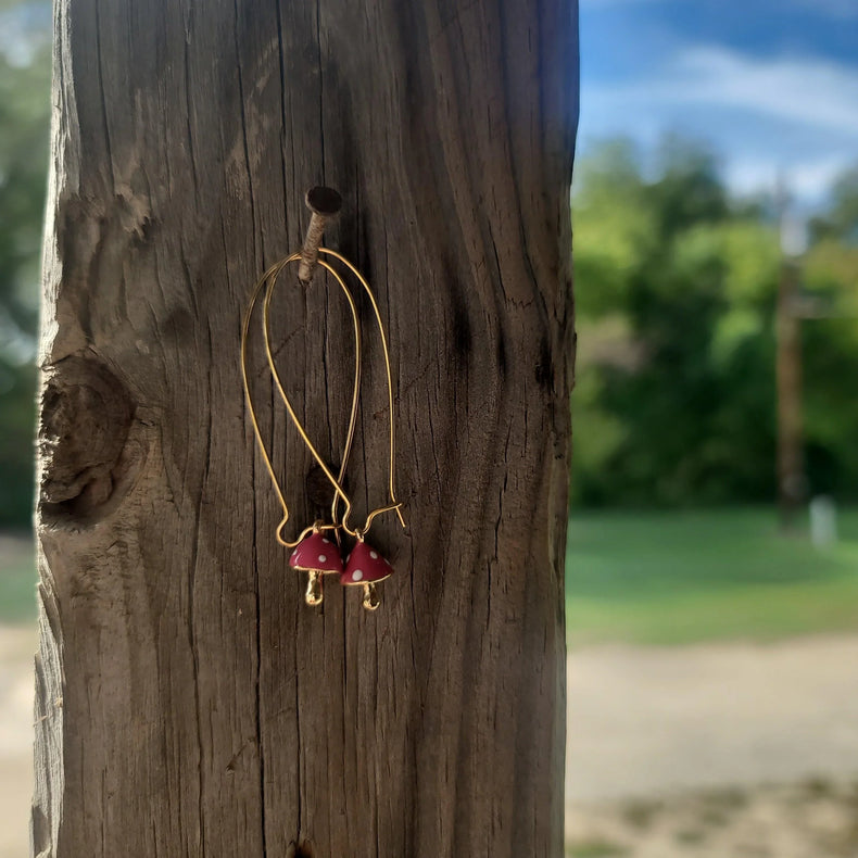 Mini mushroom earrings - Wild Raven