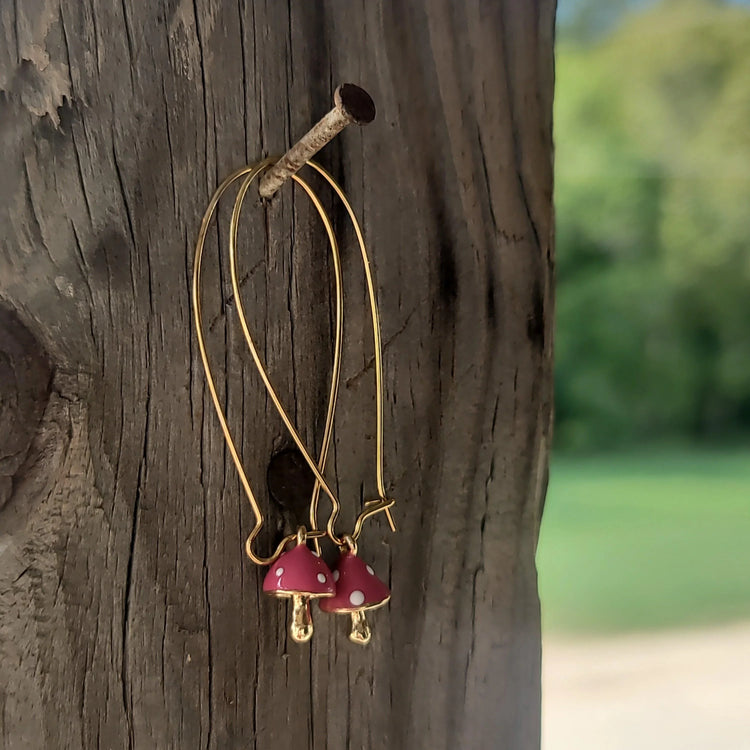 Mini mushroom earrings - Wild Raven