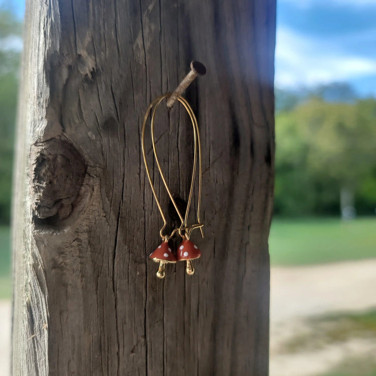 Mini mushroom earrings - Wild Raven