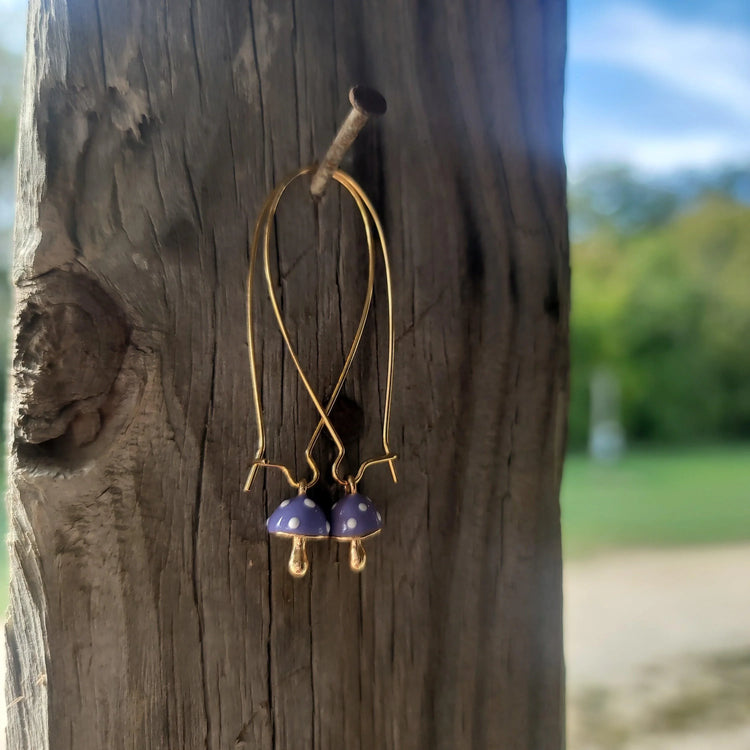 Mini mushroom earrings - Wild Raven