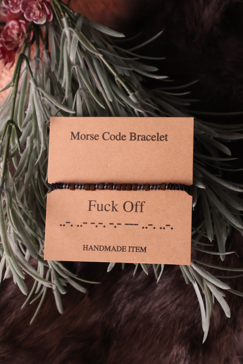 Morse Code Bracelet: Fuck Off