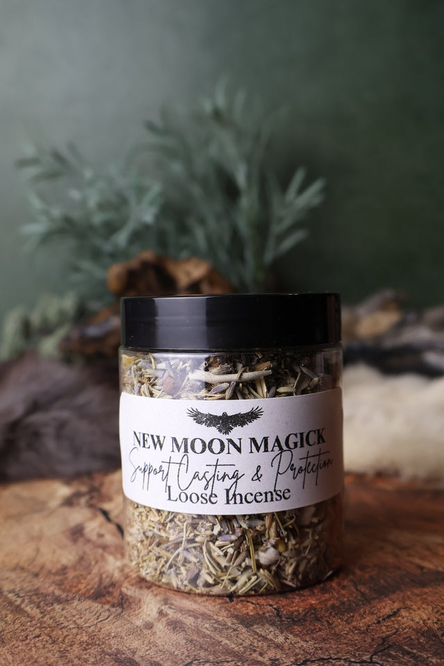 New Moon Magick loose incense blend for casting and protection