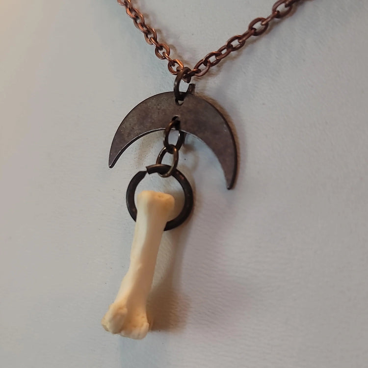 Opossum bone pendant - Wild Raven