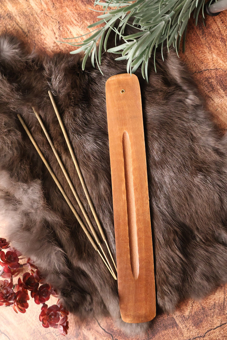 Wood Incense Holder Boat Plain