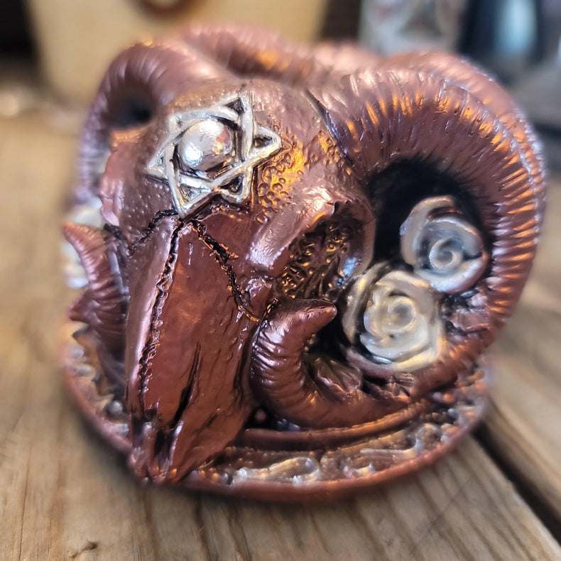 Ram Horn Sphere Base - resin pink - Wild Raven
