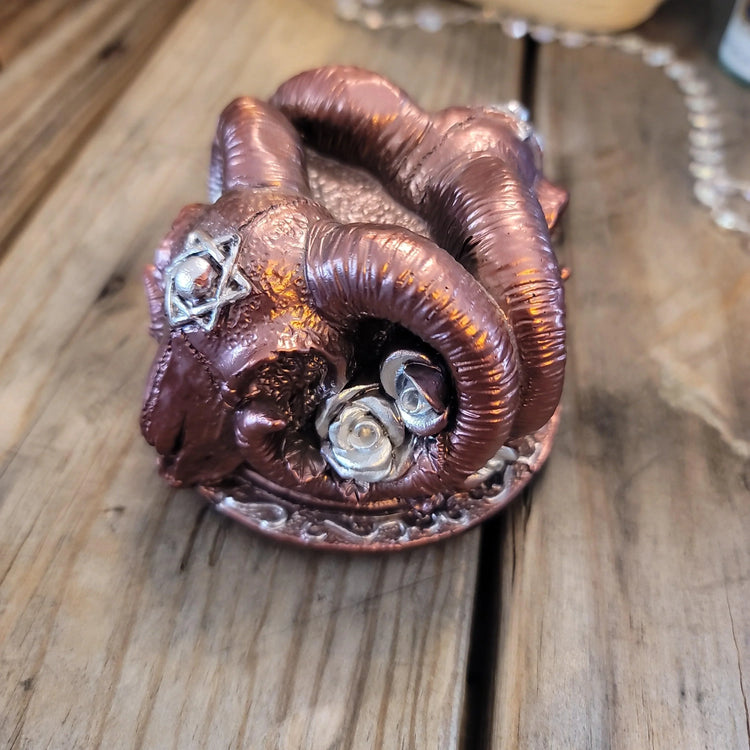 Ram Horn Sphere Base - resin pink - Wild Raven