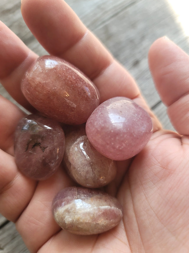 Strawberry Quartz Tumbled | Love + Joyful Energy