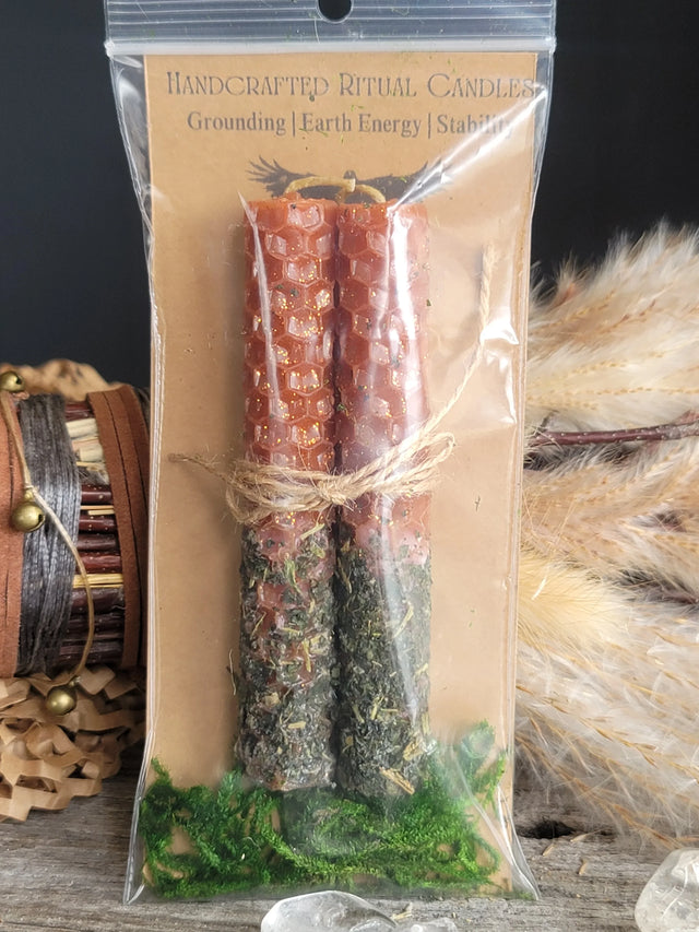 Handcrafted Ritual Candles -Grounding | Earth Energy | Stability