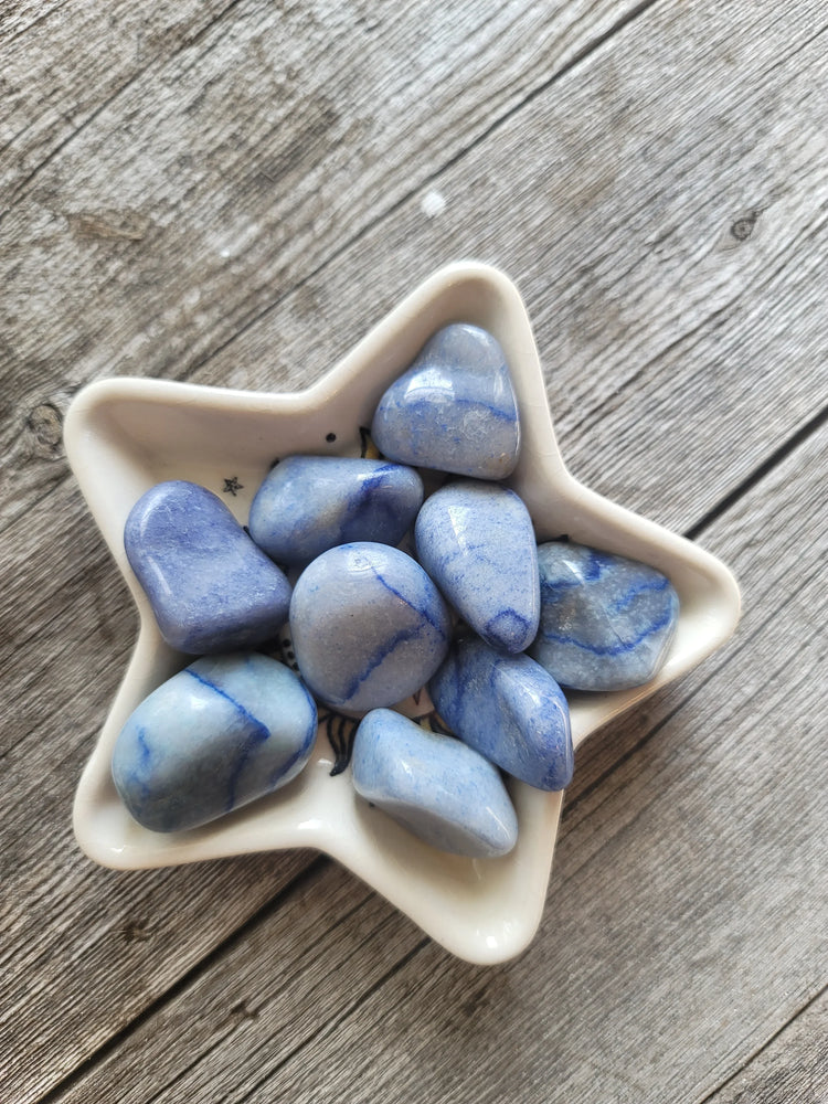 Blue Quartz Tumbled | Communication + Peace