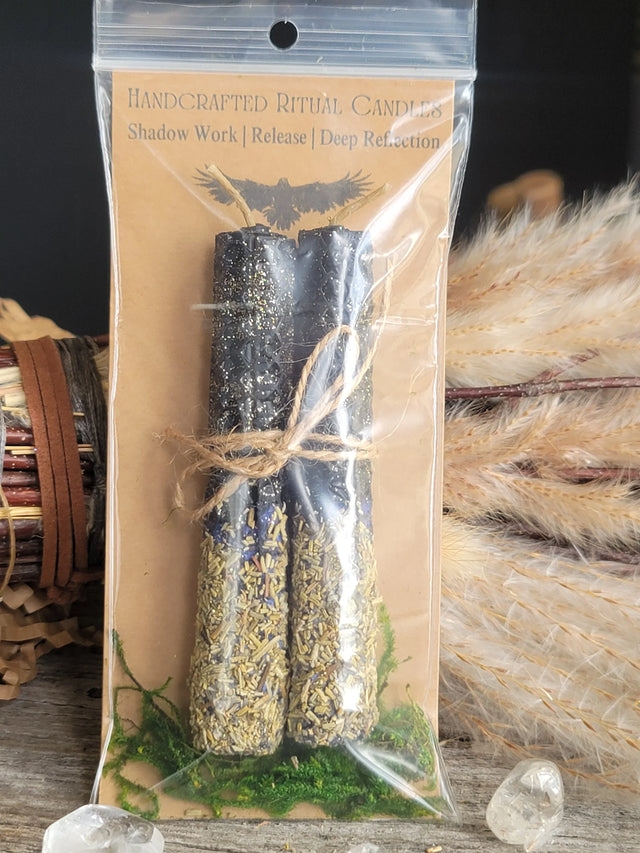 Handcrafted Ritual Candles - Shadow Work | Release | Deep Reflection