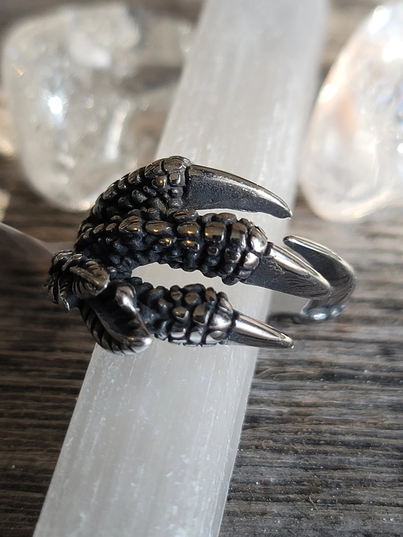 Stainless steel steel ring - Dragon claw