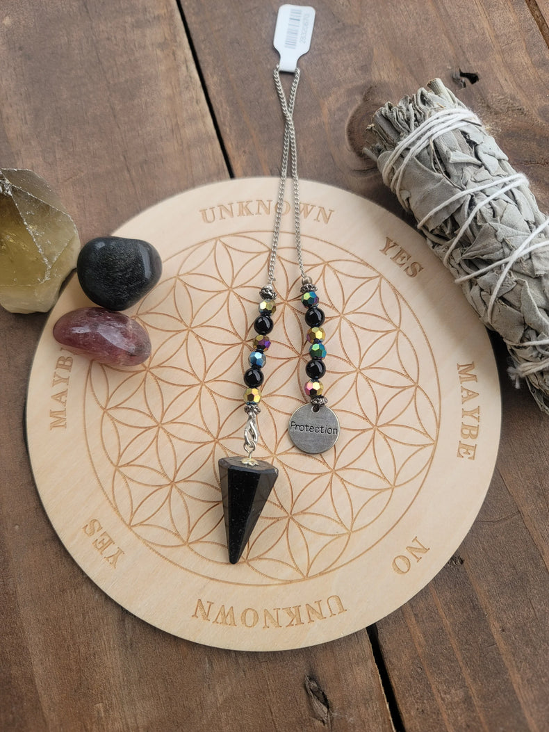 Black Tourmaline Pendulum | Shielded Insight for Readings
