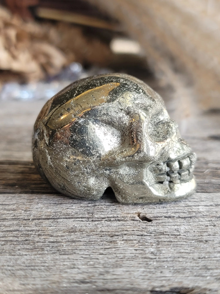 Pyrite Skull 1"