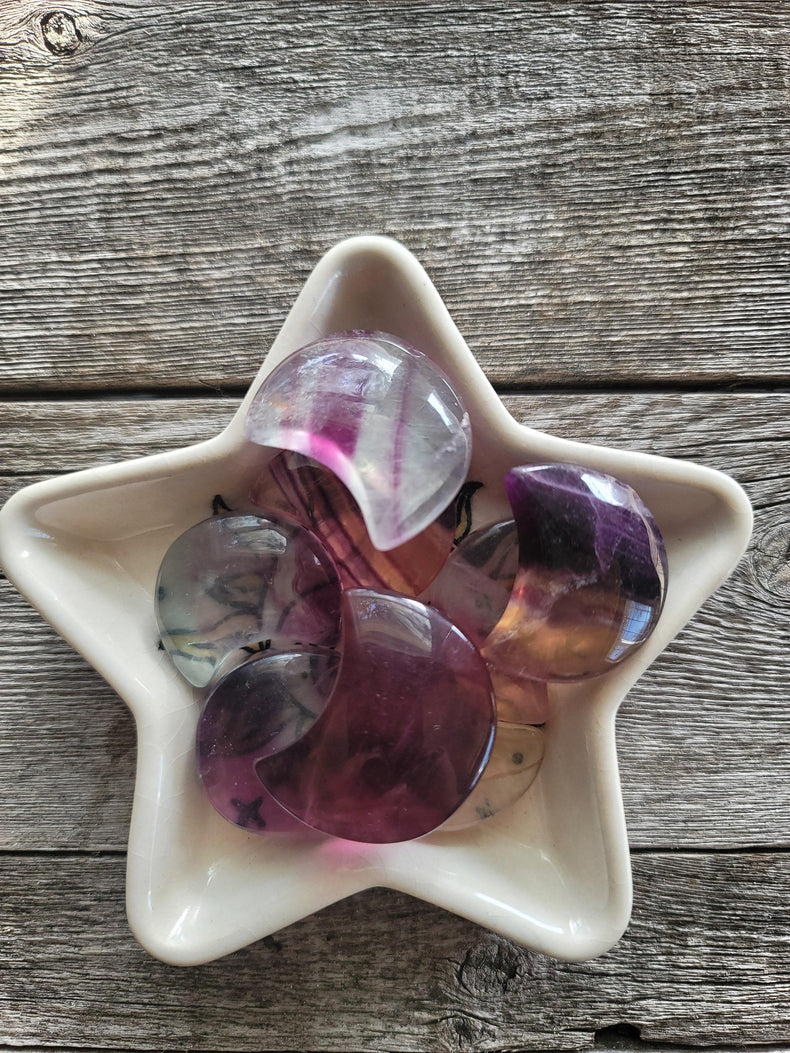Fluorite moon carving
