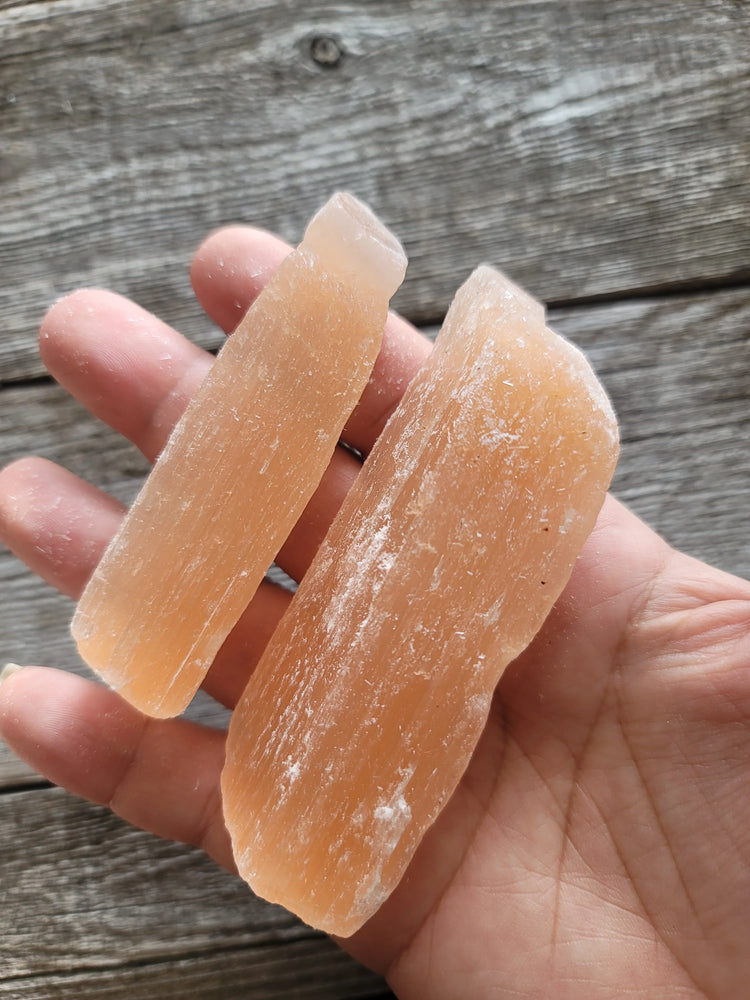 Selenite Orange 3-4 inch