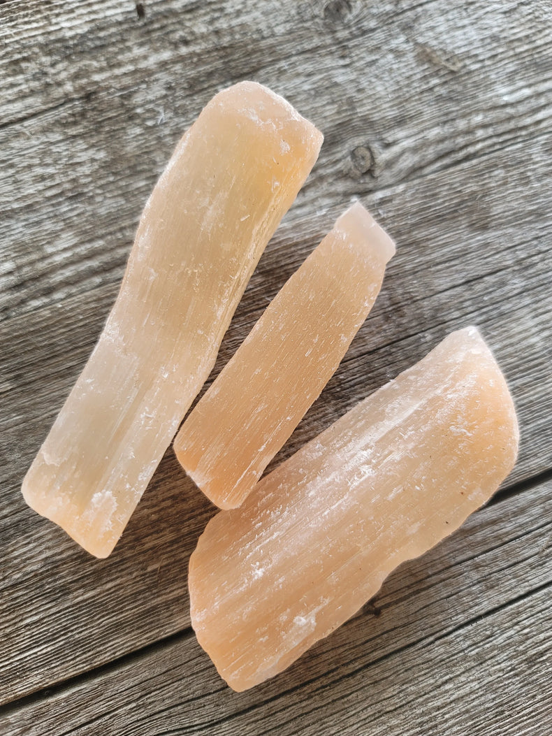 Selenite Orange 3-4 inch
