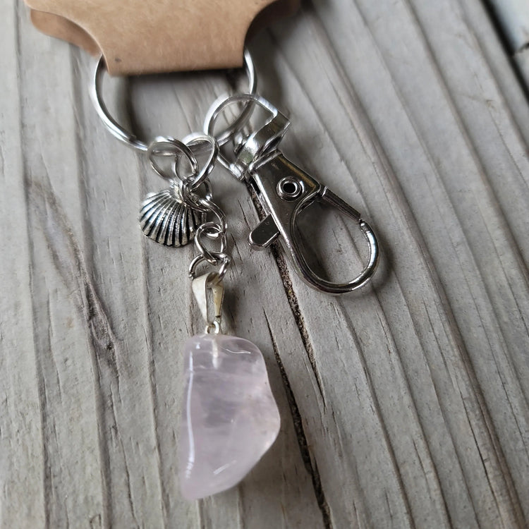 Rose quartz Keychain - Wild Raven