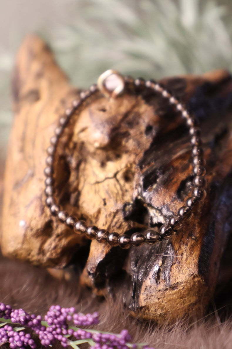 Smoky Quartz Bracelet 4MM | Grounding & Release